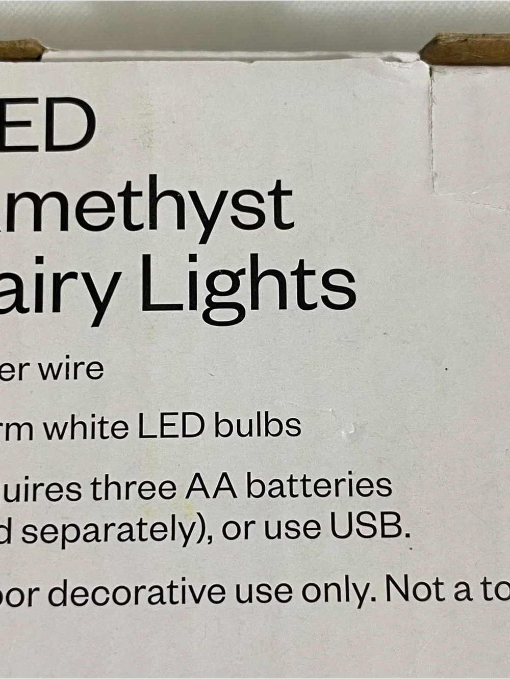 Room Essentials Purple Amethyst-Style LED String Lights-3 PACKS